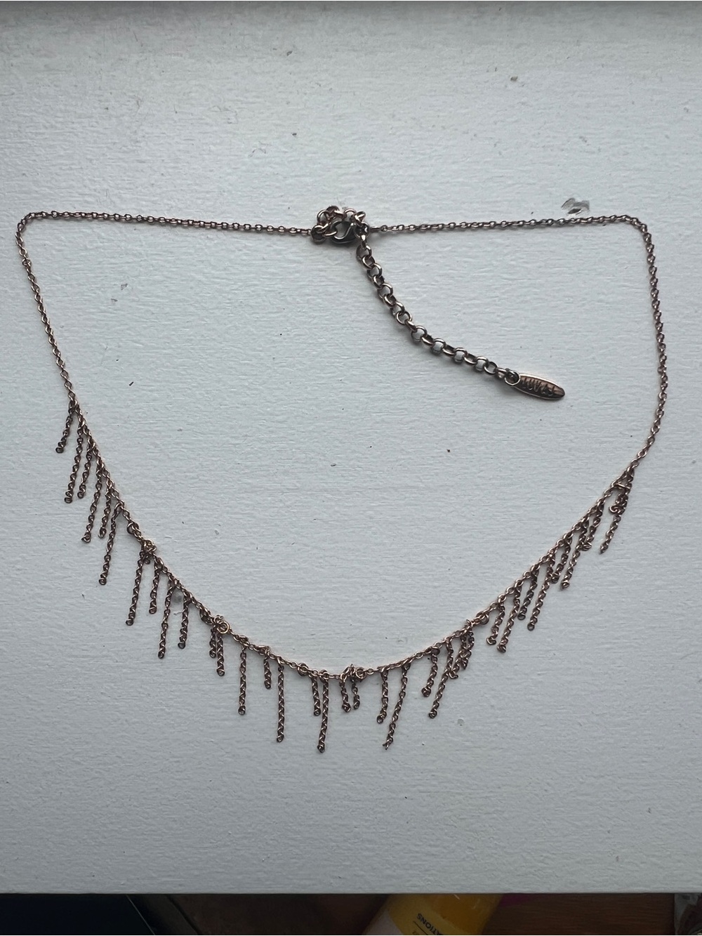 Luv Aj Rose Gold Fringe Chain Necklace
